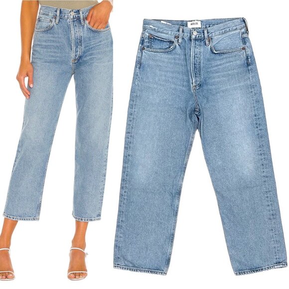 Agolde Denim - Agolde Light Blue Straight Leg Jeans